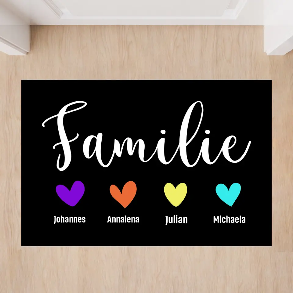 Familie Herz - Fußmatte