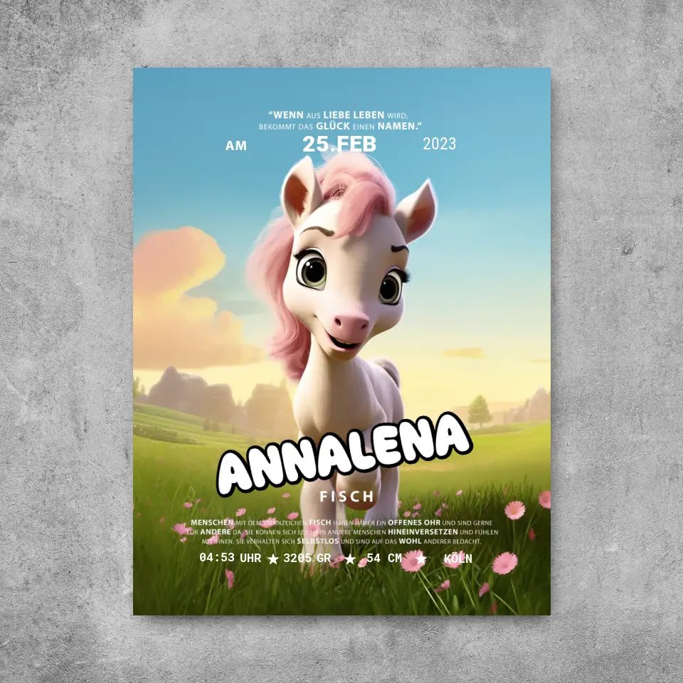 Kleines Pony - Leinwand