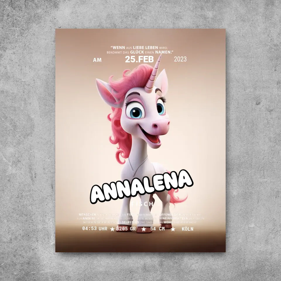 Großes Einhorn - Leinwand