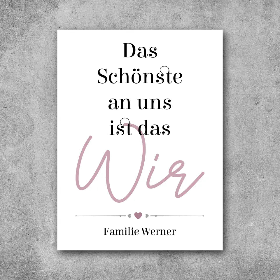 Wir Familie - Leinwand