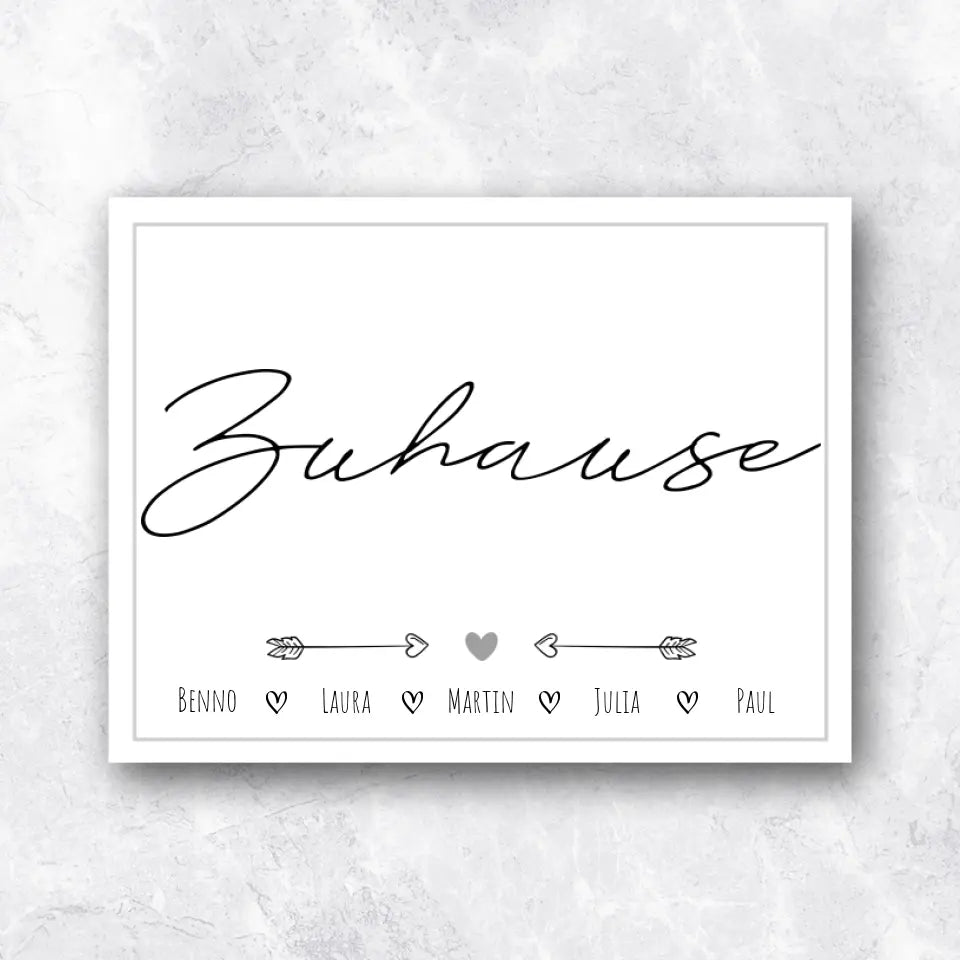 Namen & Zuhause - Poster