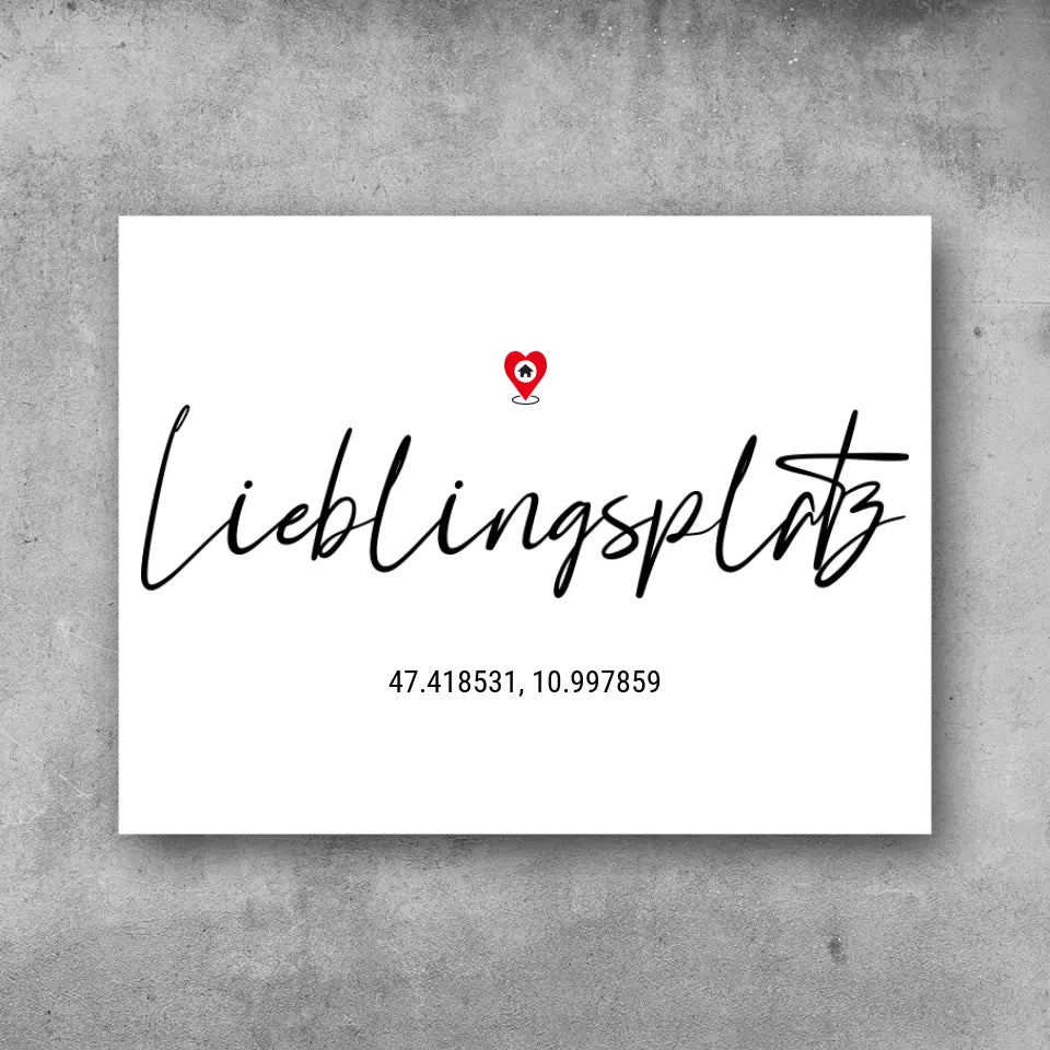 Lieblingsplatz - Leinwand