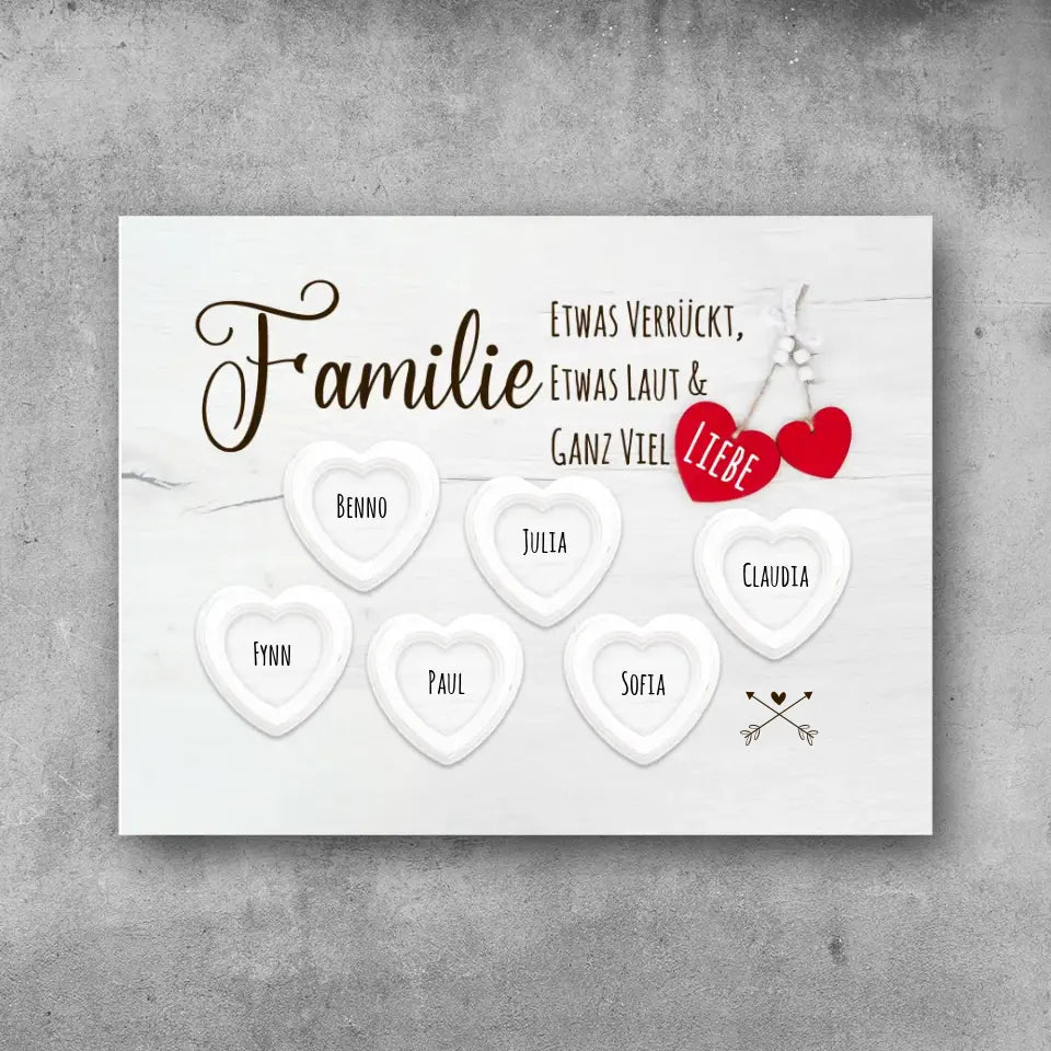 Verrückte Familie - Leinwand