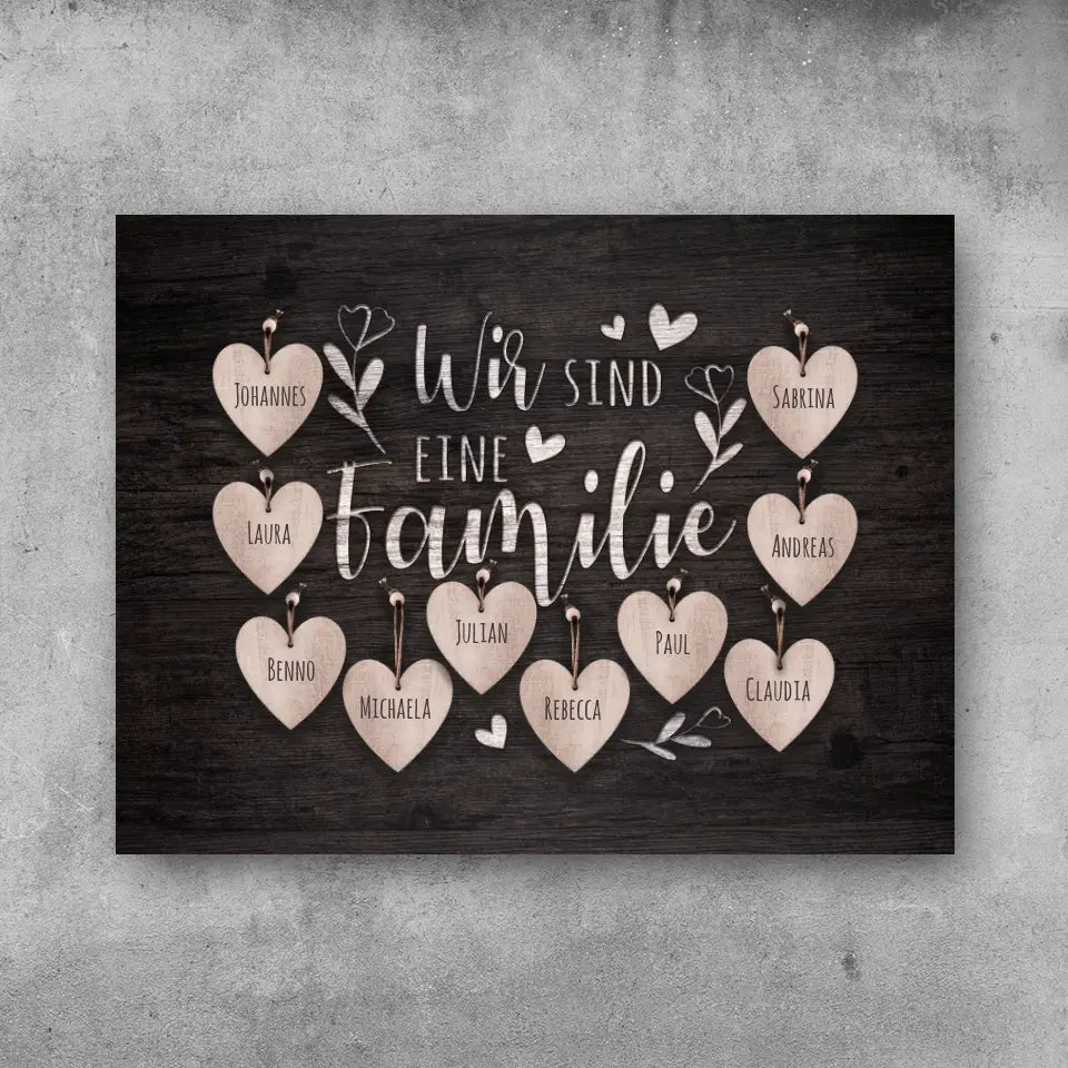 Eine Familie - Leinwand