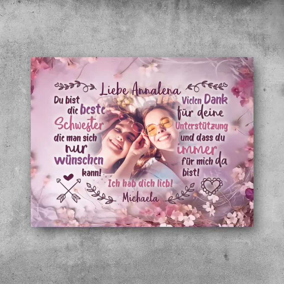 Schwester - Leinwand