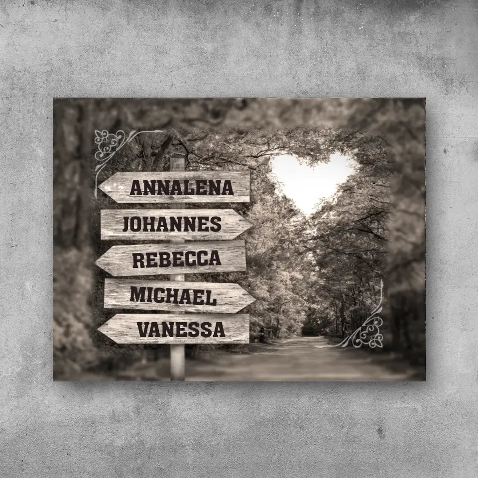 Wald Herz - Leinwand