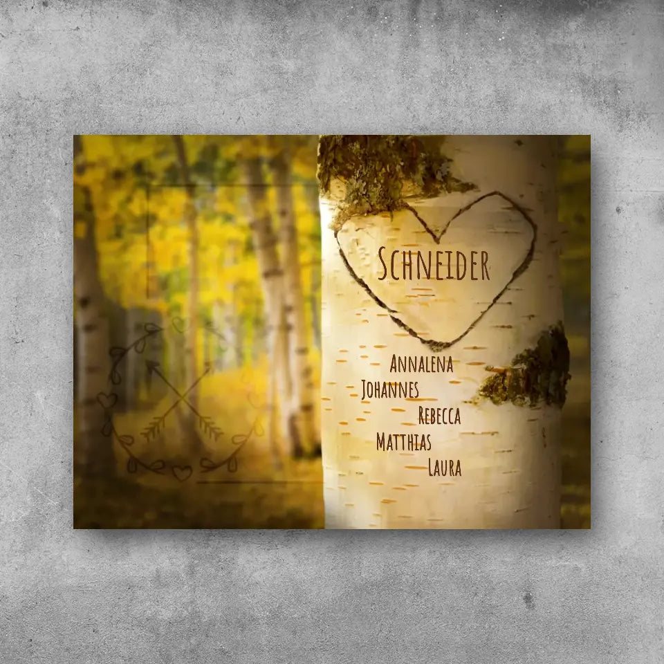 Herz Baum - Leinwand