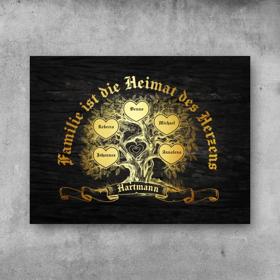 Heimat Familie - Leinwand