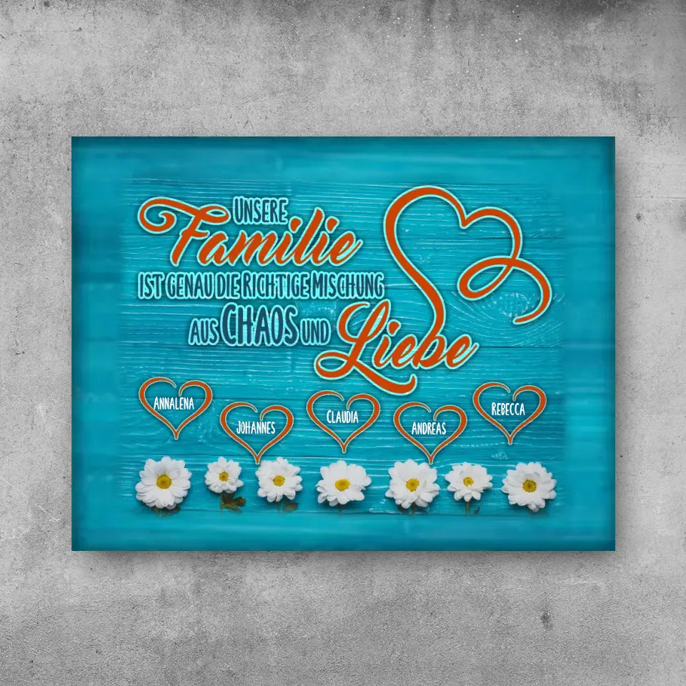 Familie Chaos - Leinwand