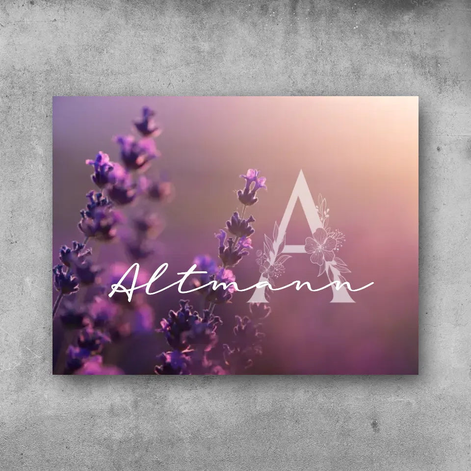 Familienname - Leinwand