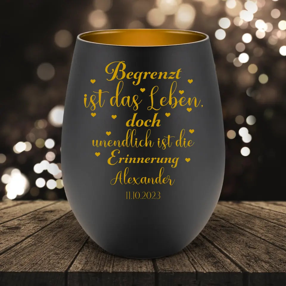 Unendlich Erinnerung - Windlicht