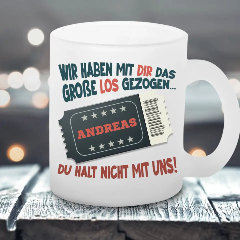 Großes Los - Satinierte Tasse