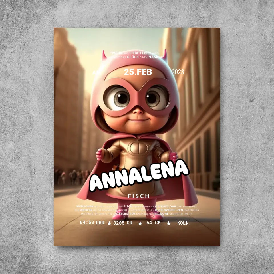 Pink Hero - Leinwand