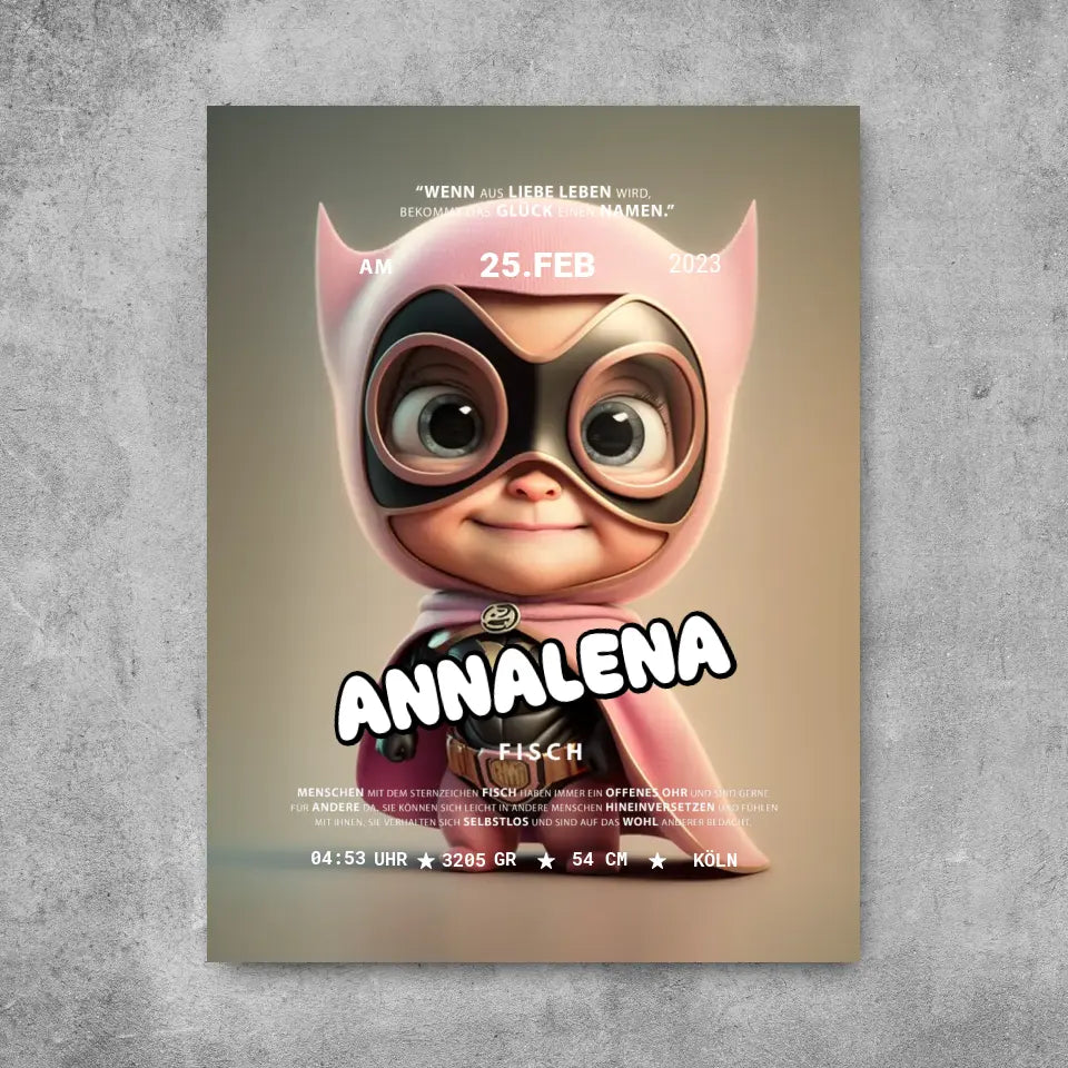 Rosa Heldin - Leinwand