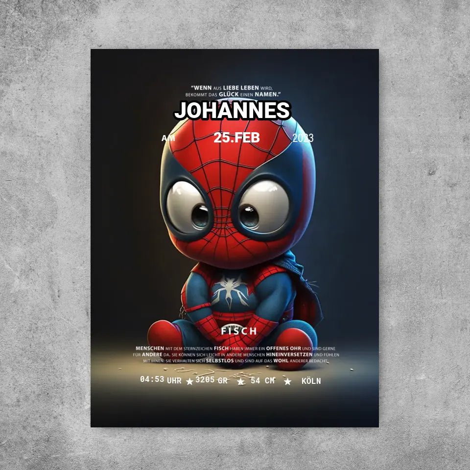 Roter Superheld - Leinwand