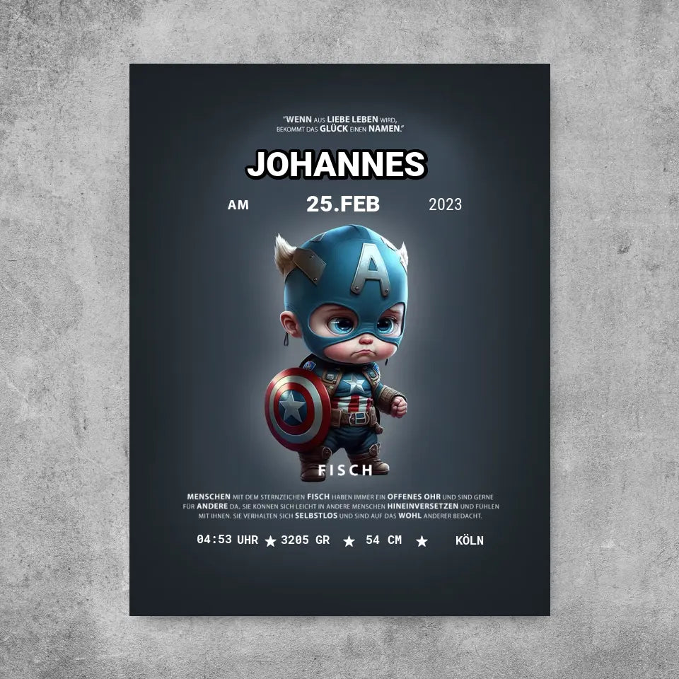 Kleiner Held - Leinwand