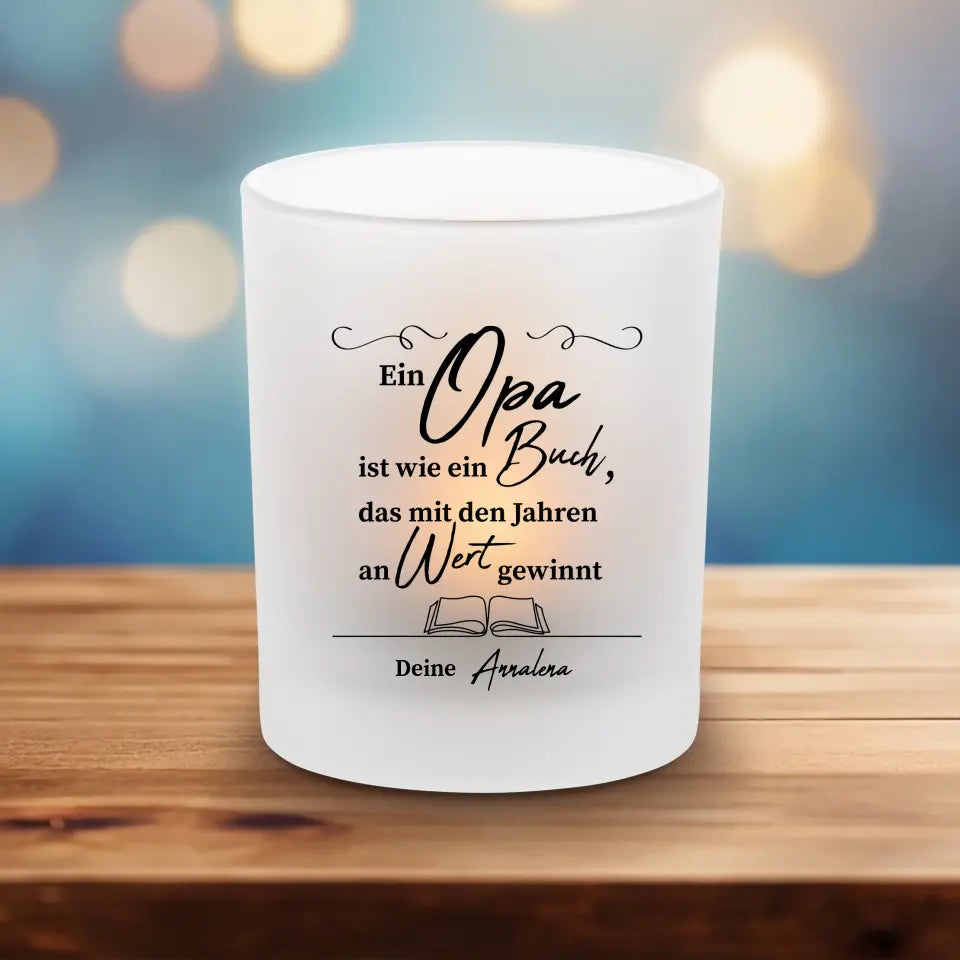 Mein Opa - Teelichthalter