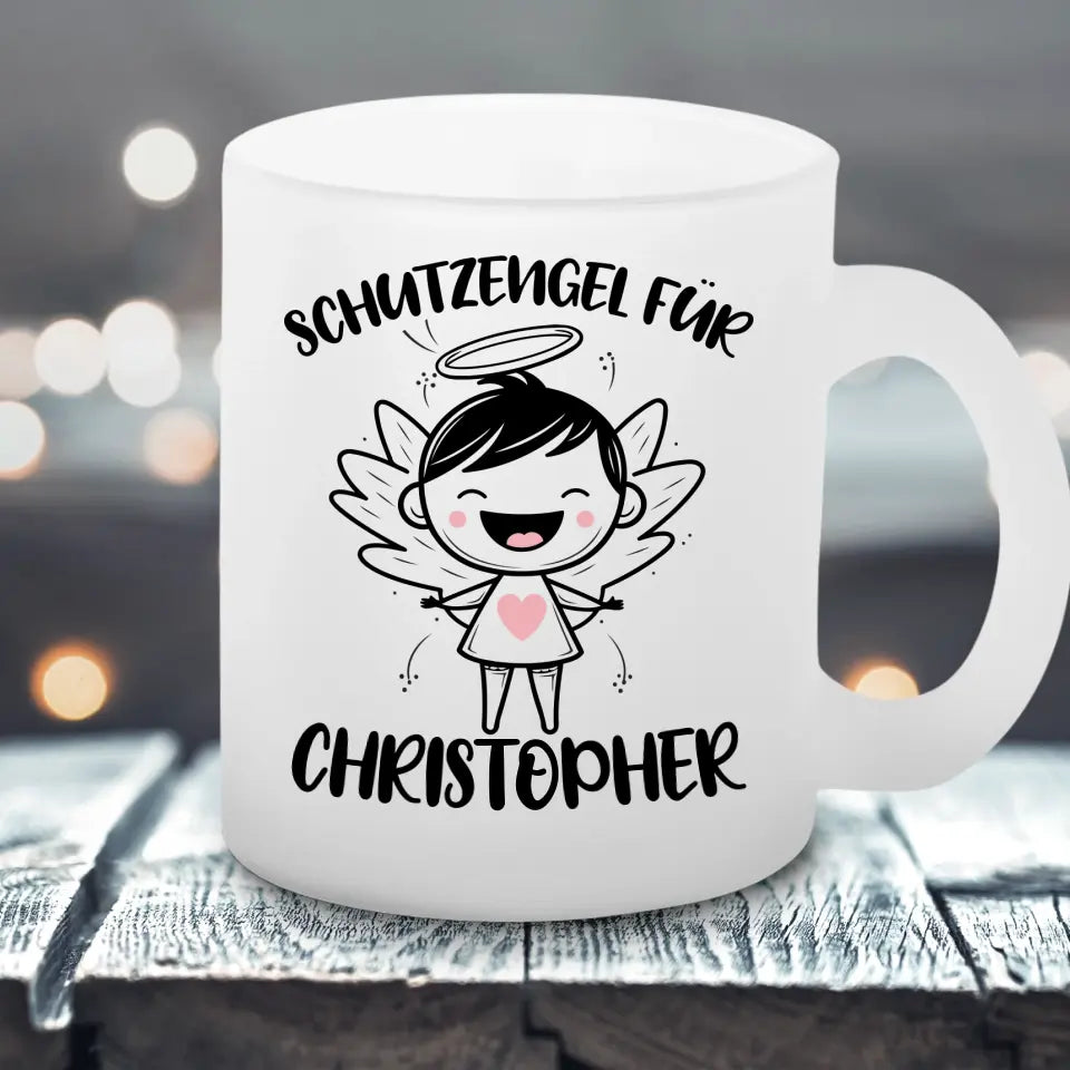 Schutzengel - Satinierte Tasse