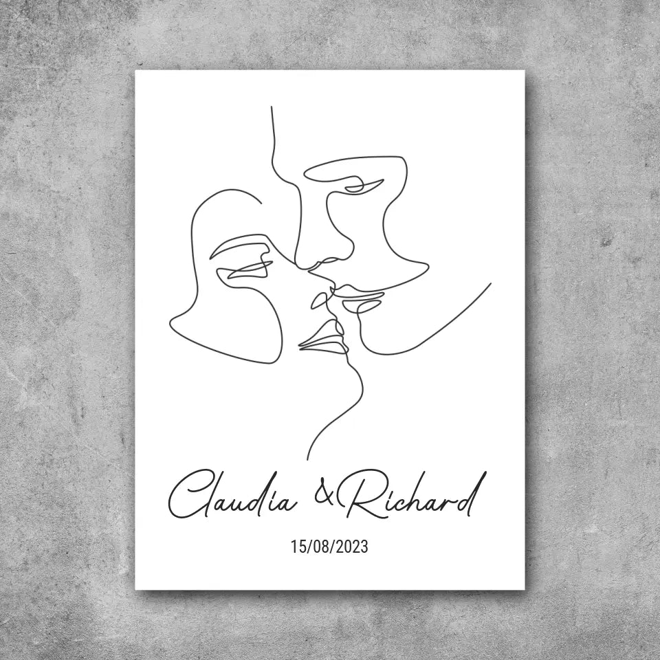 Love Lineart - Leinwand