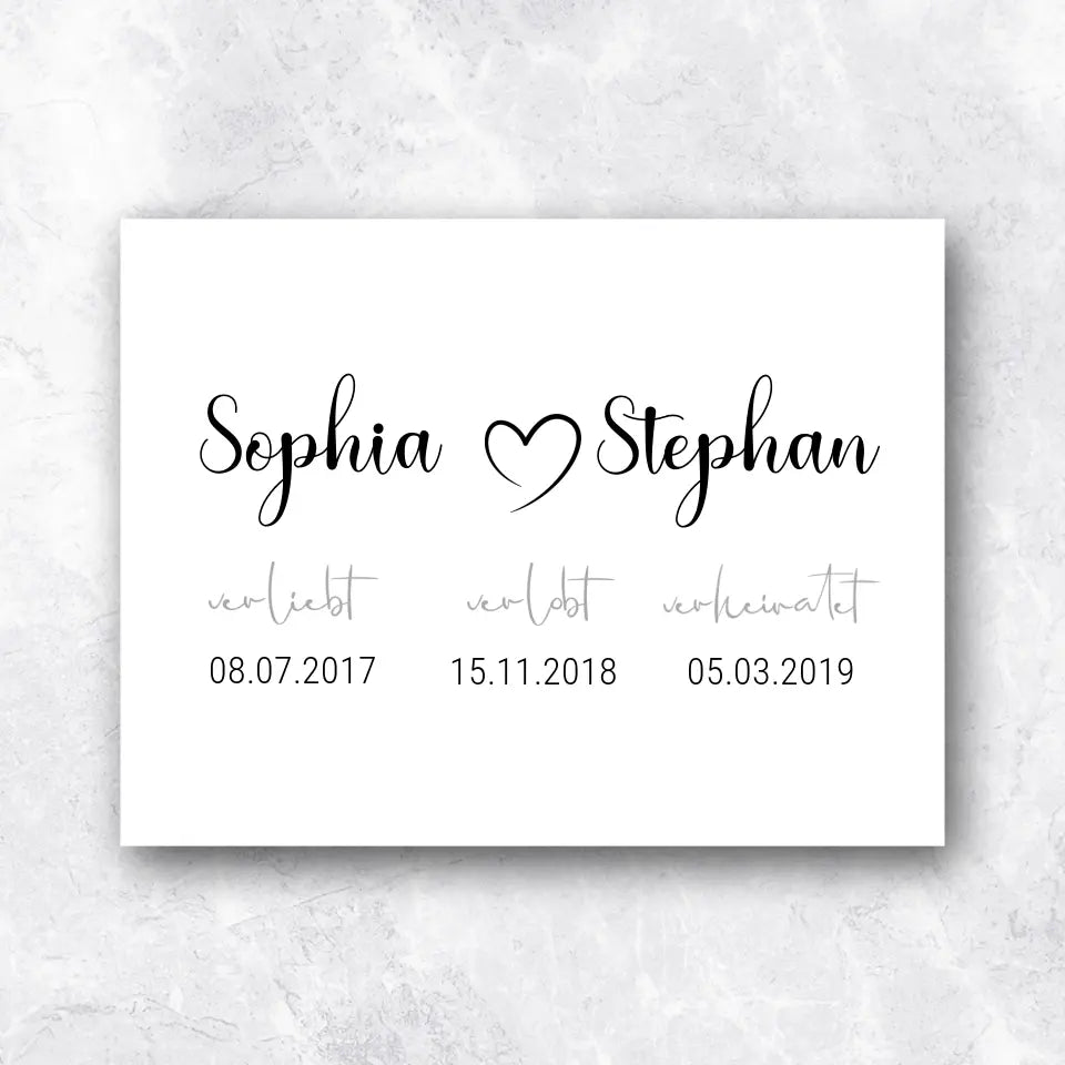 Verliebt Verlobt Verheiratet - Poster