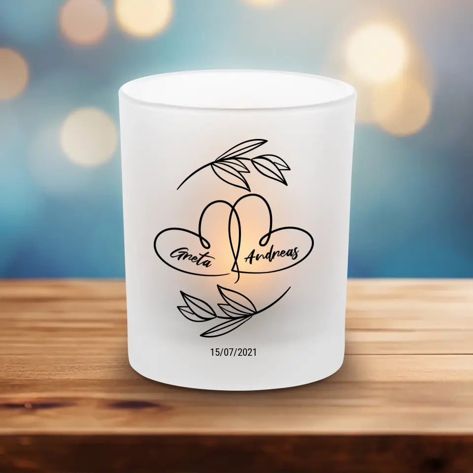 Gemeinsames Herz - Teelichthalter