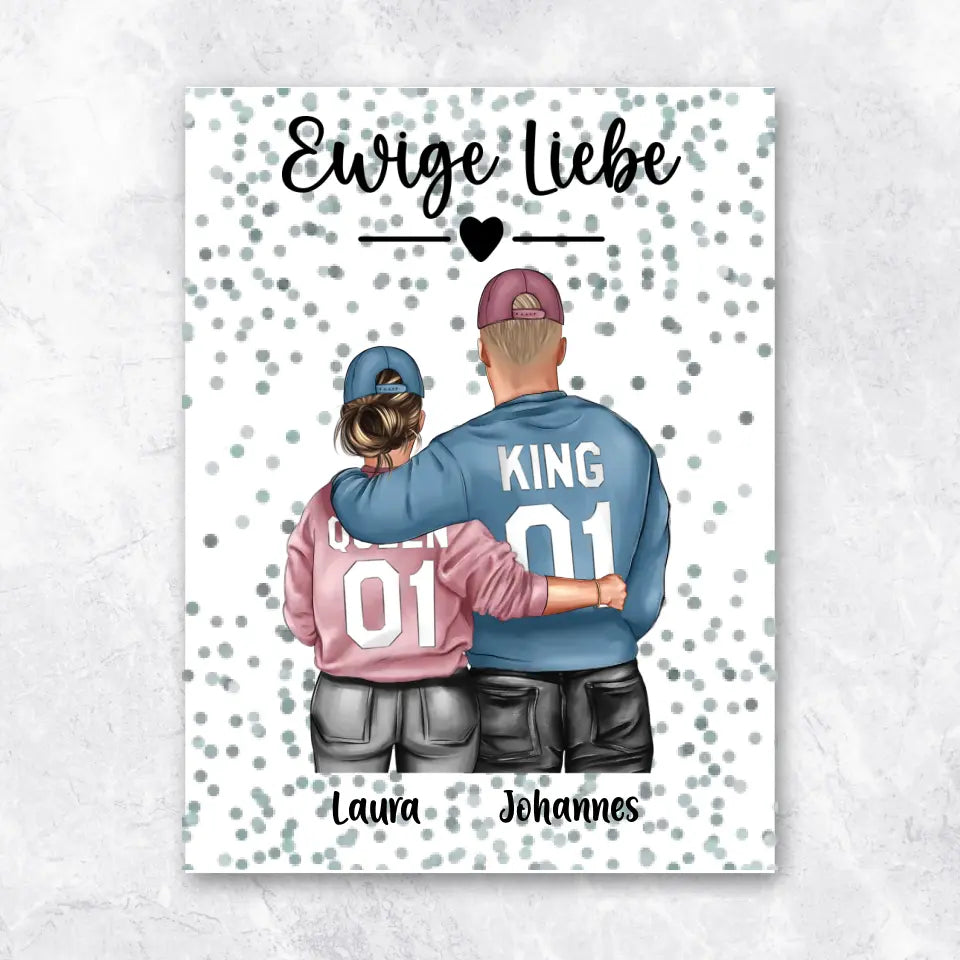 King und Queen Pärchen - Poster