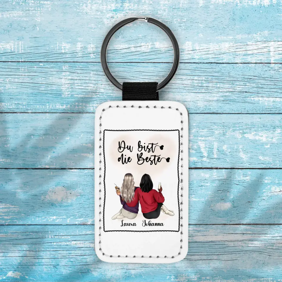 Beste Freundinnen Herz - Schlüsselanhänger