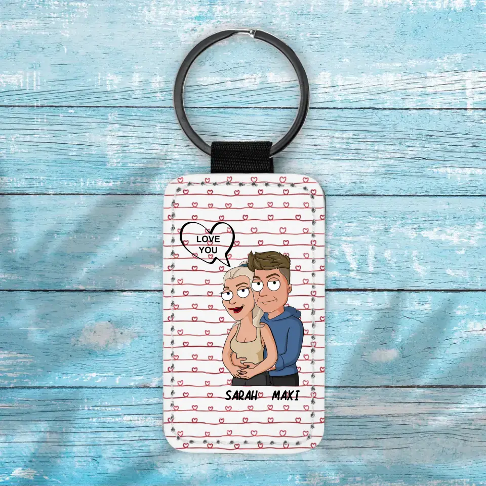 Cartoon Couple - Schlüsselanhänger