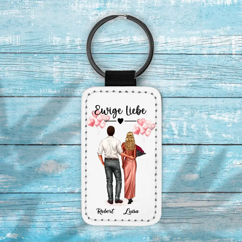 Valentinstag schickes Pärchen - Schlüsselanhänger