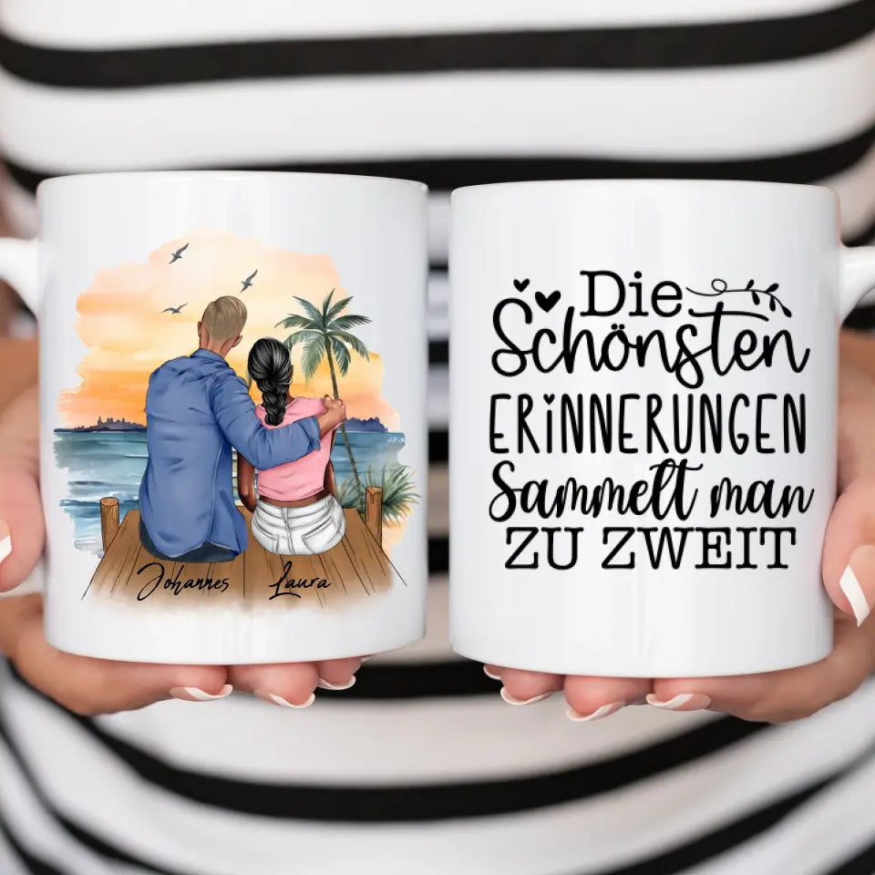 Paar am Strand - Tasse