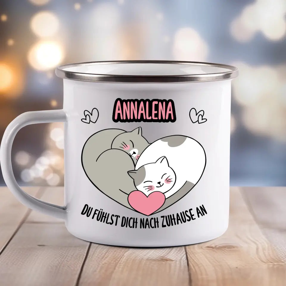 Du bist mein Zuhause - Emaille Tasse