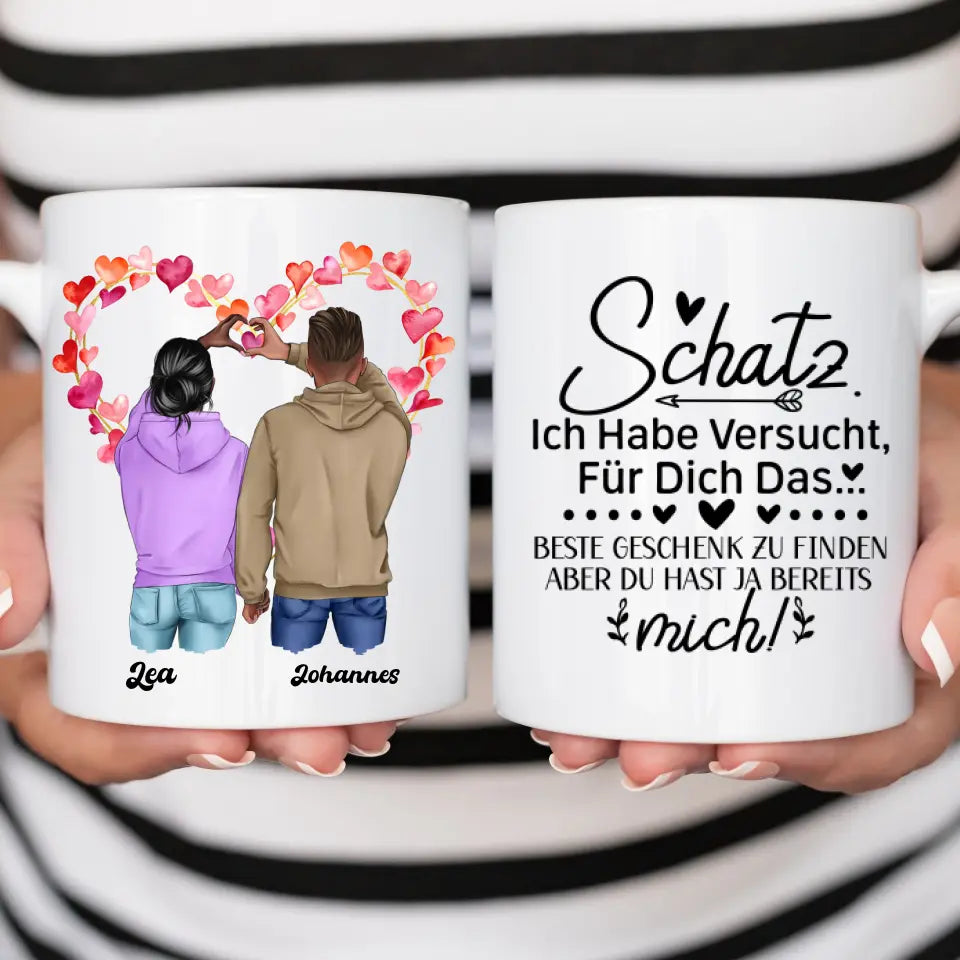 Paar im Winter - Tasse