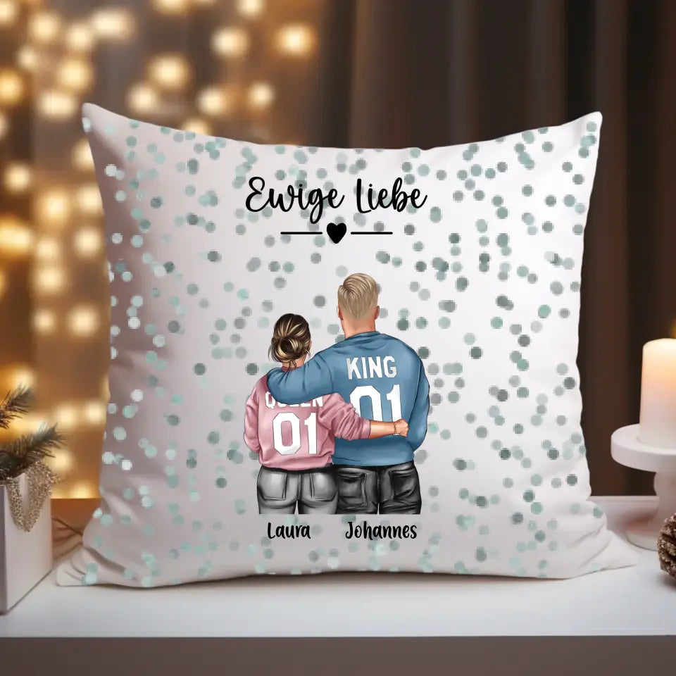 King und Queen Pärchen - Kissen