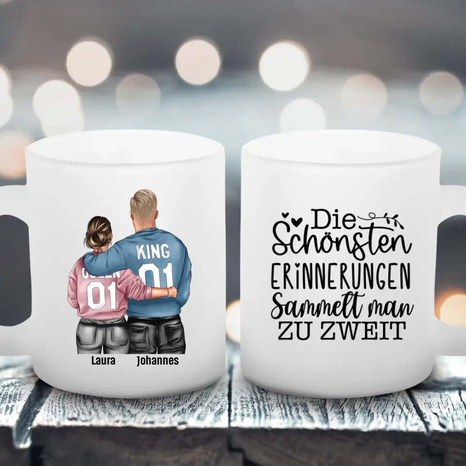 King und Queen Pärchen - Satinierte Tasse