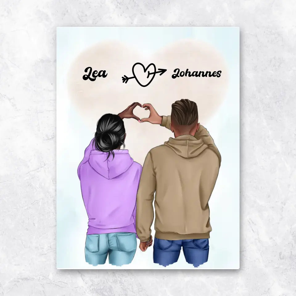 Paar im Winter - Poster