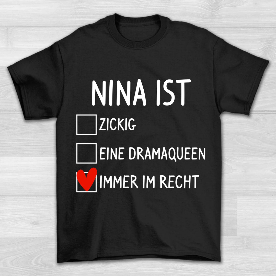 Immer im Recht - Valentinstag T-Shirt
