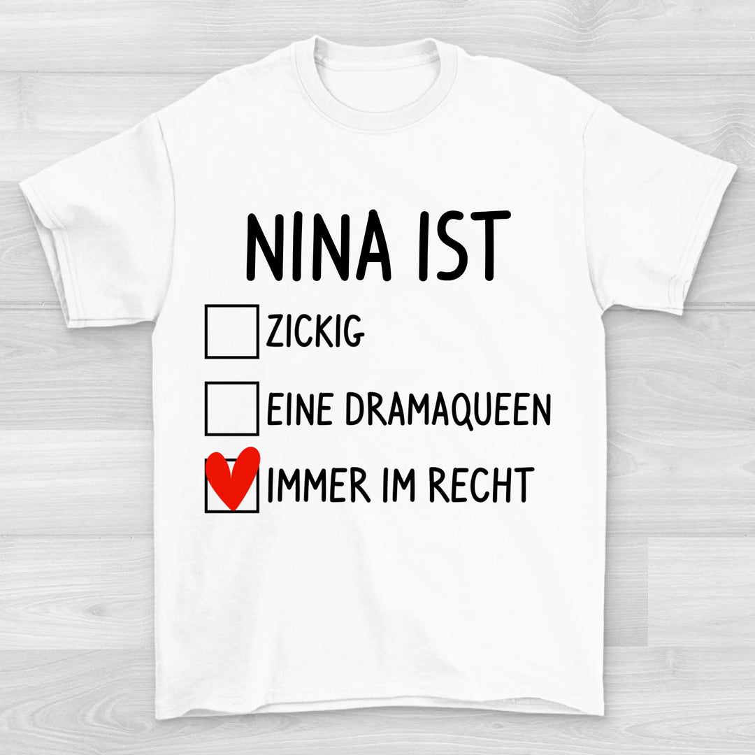 Immer im Recht - Valentinstag T-Shirt
