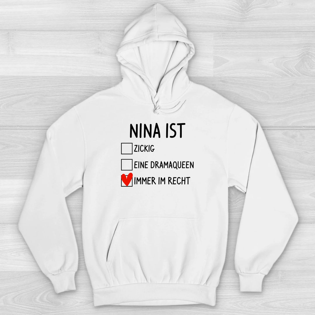 Ist immer im Recht - Valentinstag Premium Hoodie