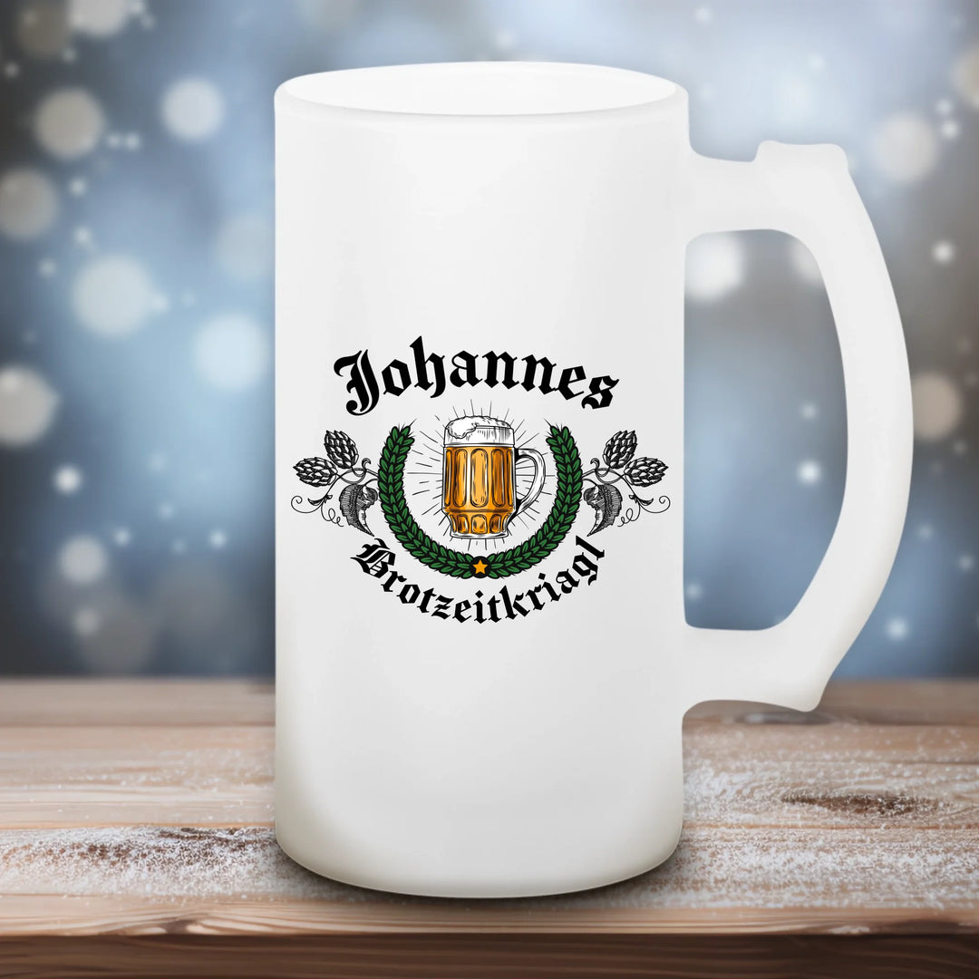 Brotzeitkriagl - Satiniertes Bierglas