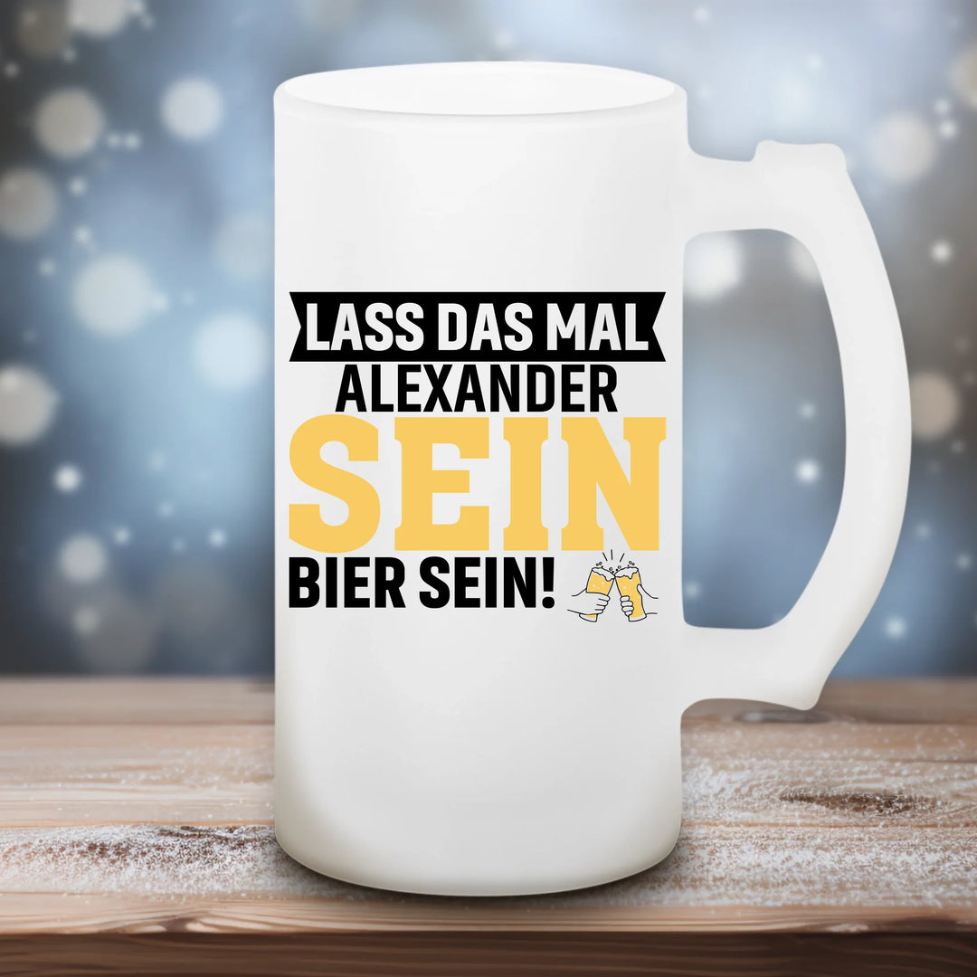 Sein Bier - Satiniertes Bierglas