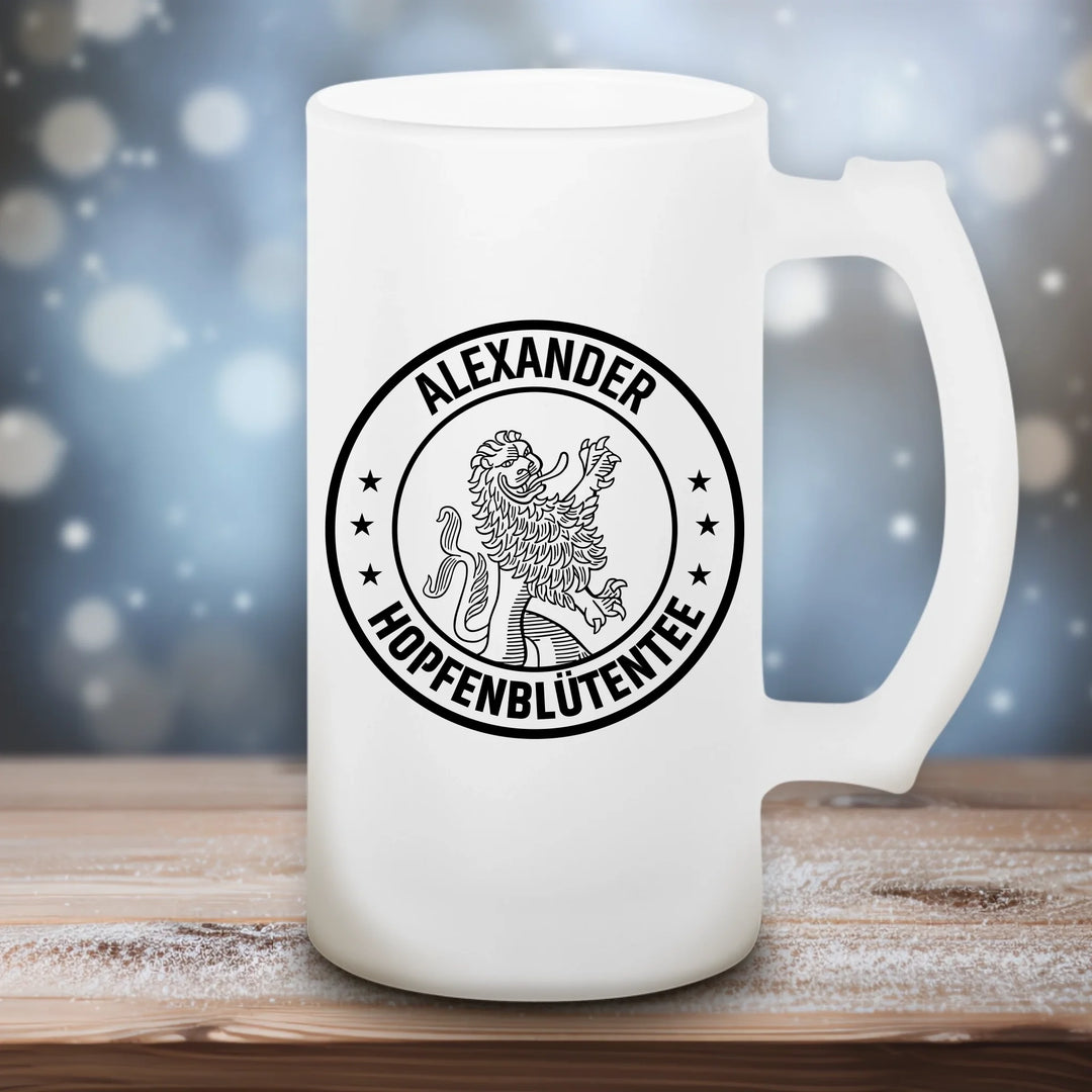 Hopfenblütentee - Satiniertes Bierglas