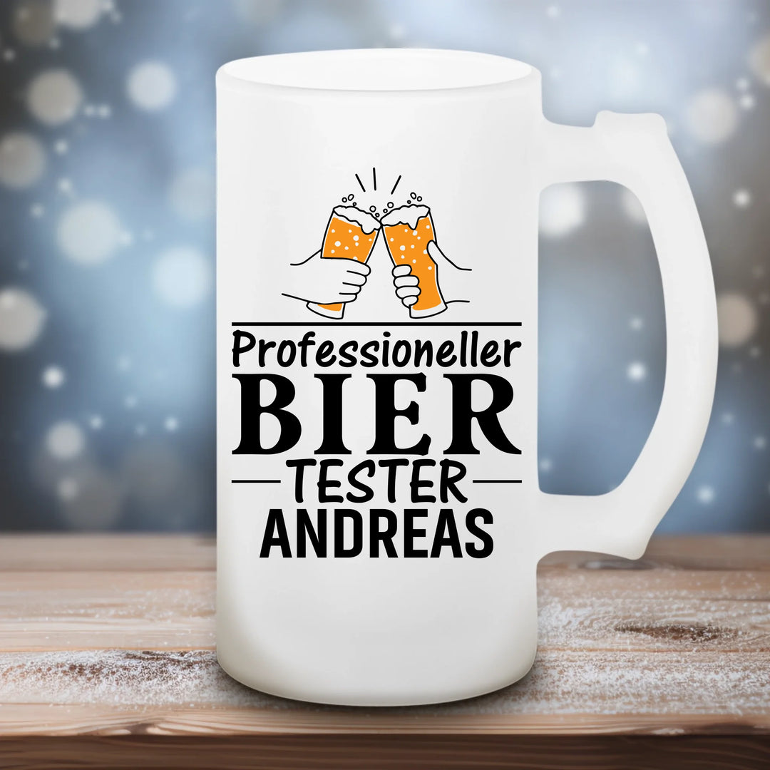 Biertester - Satiniertes Bierglas