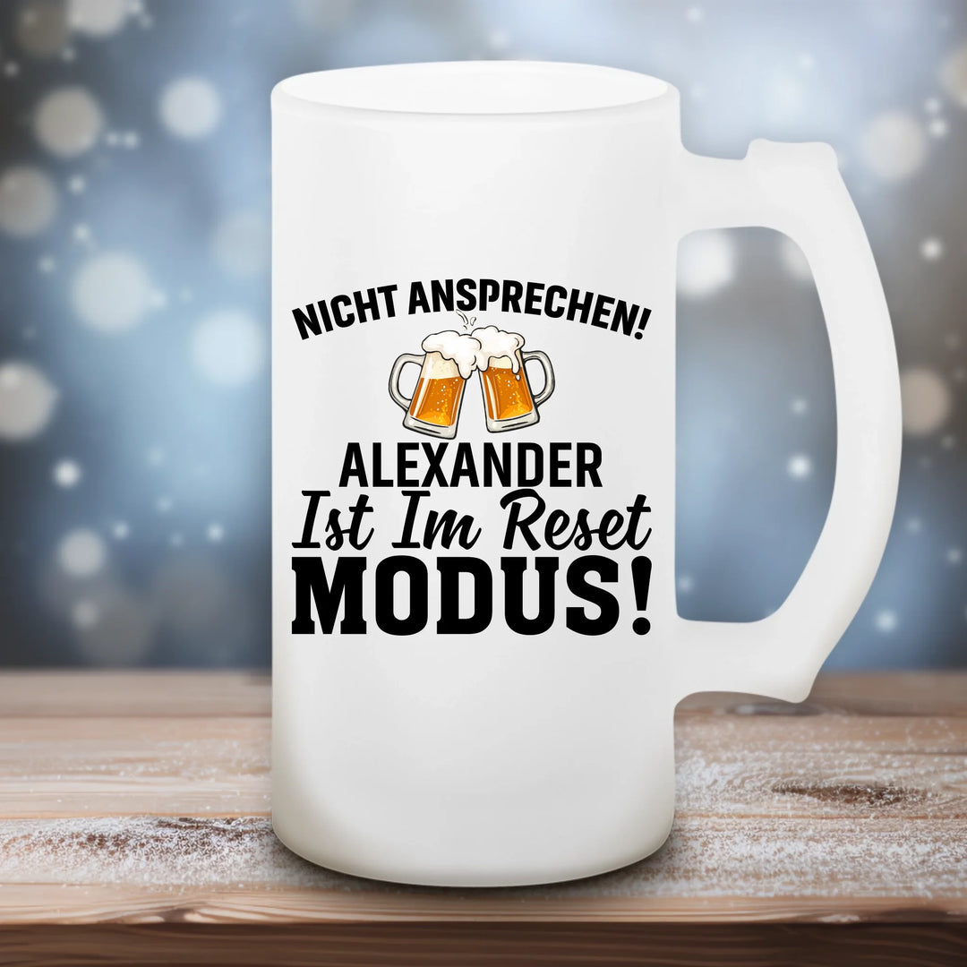 Reset Modus - Satiniertes Bierglas