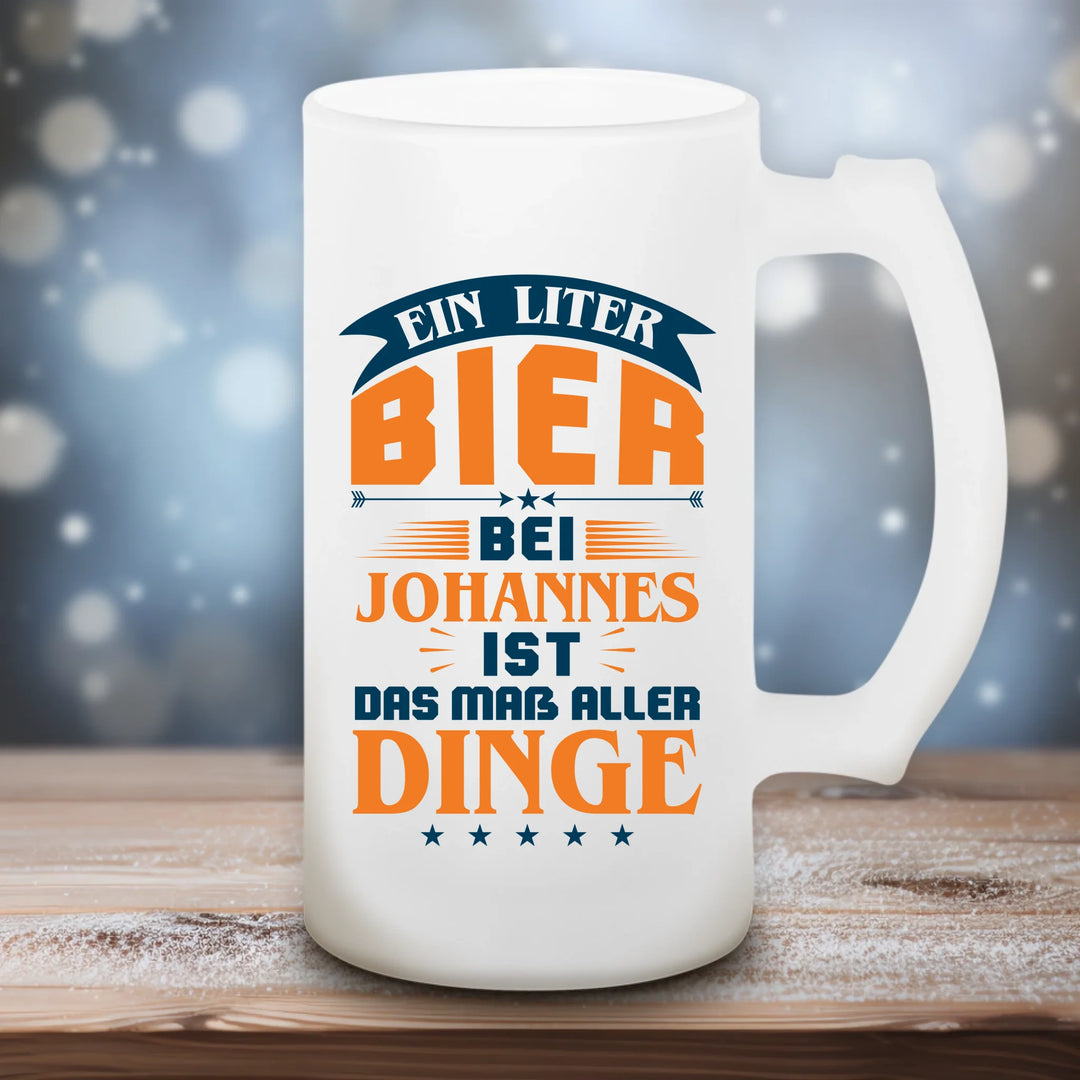 Maß aller Dinge - Satiniertes Bierglas