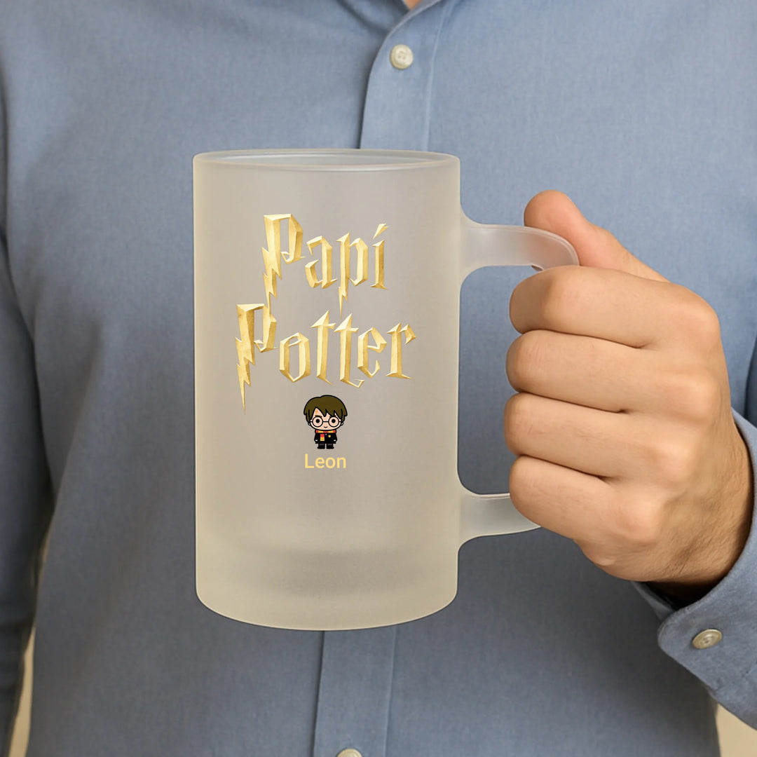 Papi Potter - Satiniertes Bierglas