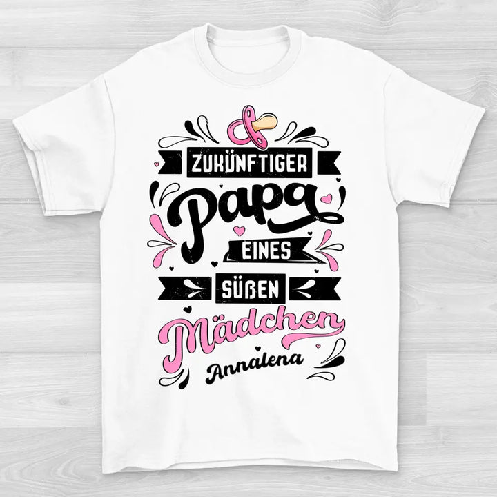 Papa Eines Süßen Mädchen - Shirt Unisex