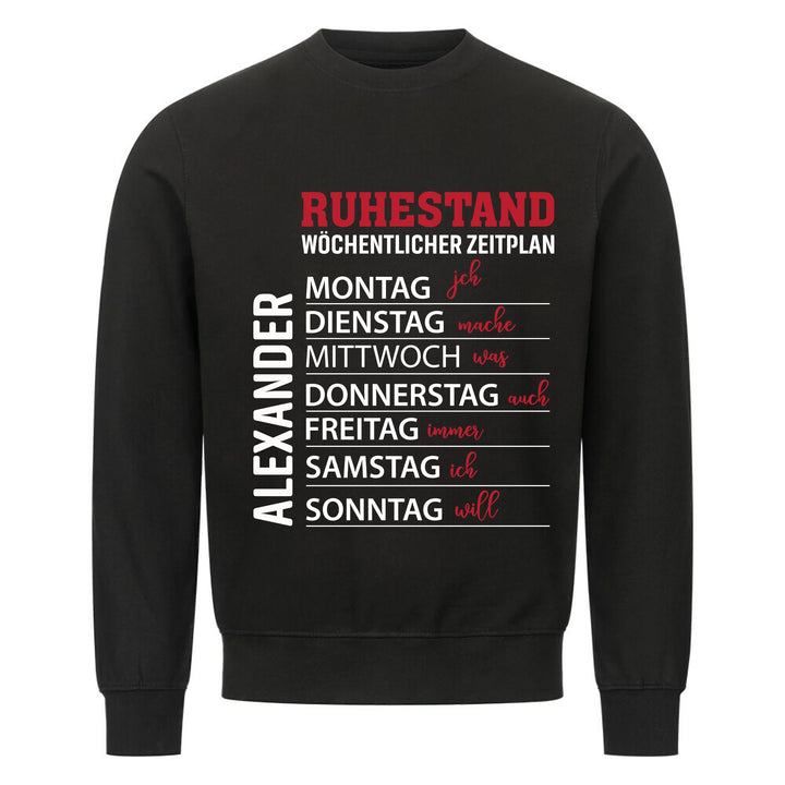 Ruhestand Zeitplan