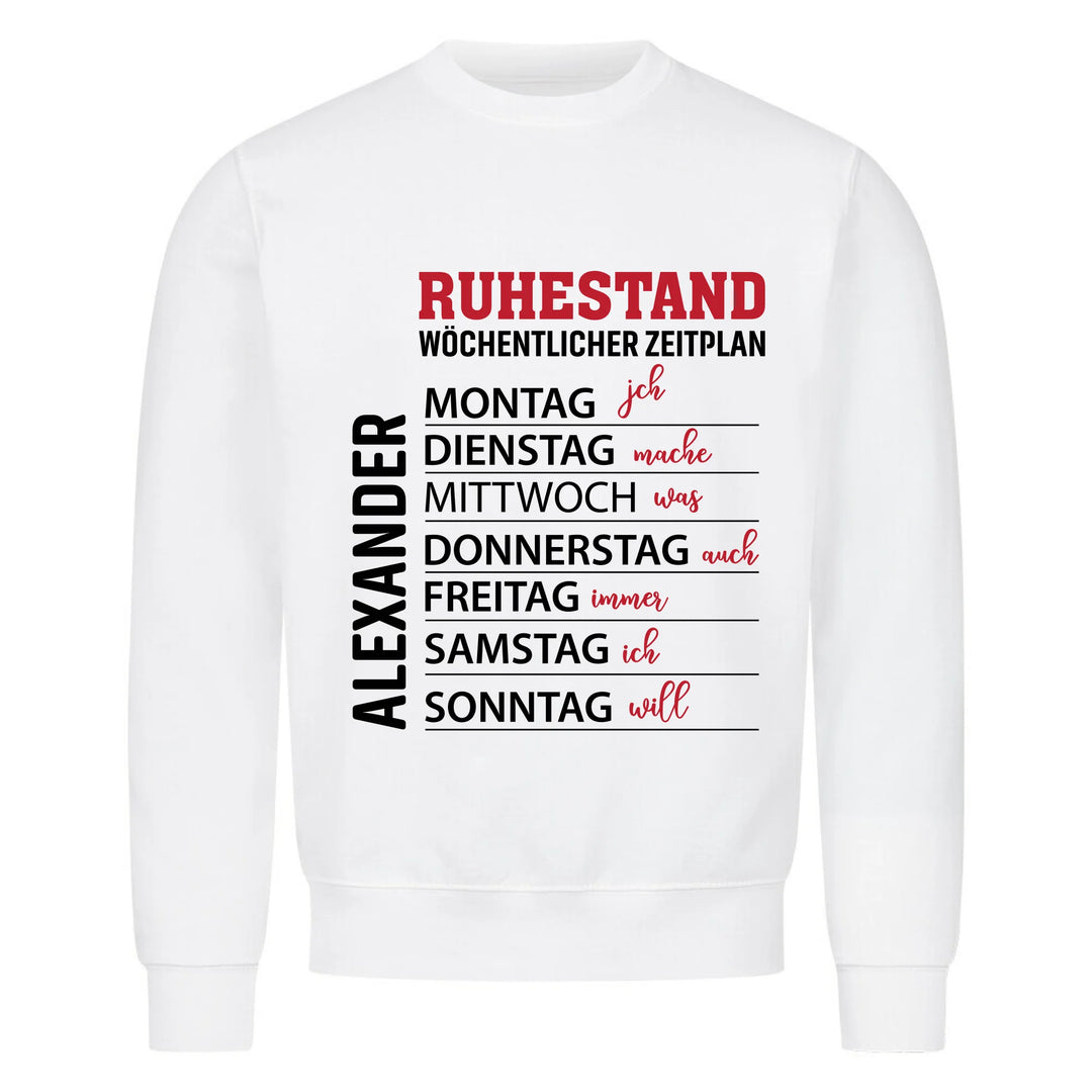 Ruhestand Zeitplan