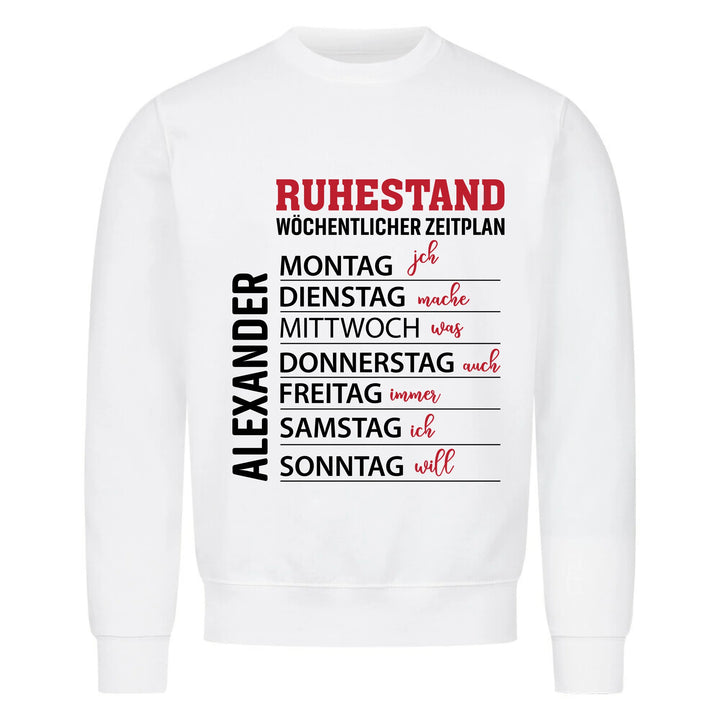 Ruhestand Zeitplan
