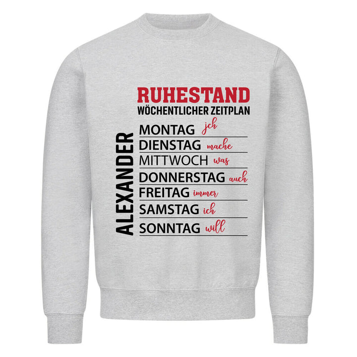 Ruhestand Zeitplan